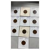 (10) mixed date wheat  cents