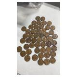 50.    1957D wheat Pennie's