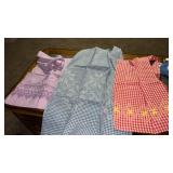 2 Hand made  woman's   embroidered  half apron and