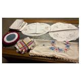 Embroidered Table runner , embroidered dresser