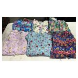6 woman's size XL long sleeve scrub top jackets