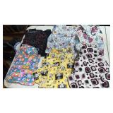 6 woman's size XL long sleeve scrub top jackets