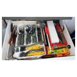 Drawer of miscellaneous utensils