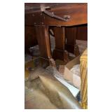 Wooden drop leaf table contents not included