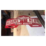 Adams Nebraska hornet booster metal sign