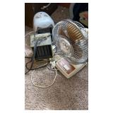 Group of fans and heater