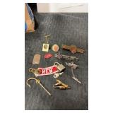 Miscellaneous military pins , tie clips and more