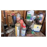 Miscellaneous yard chemicals , welding wire and