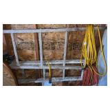 Wooden ladder  Extension cords and more