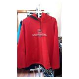 XL Nebraska huskers hoodie and red Nebraska