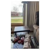 Coffee Table, Floor Lamp , TV Tray & Contents