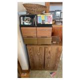 VHS CABINET WITH Miscellaneous VHS tapes