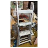 Foldable multitask ladder in the basement