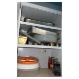 Cupboard of Miscellaneous pans and more