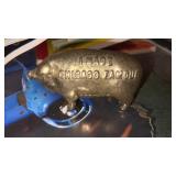 Brass pig bank. I made Chicago famous 1902