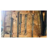 Miscellaneous wrenches  and pry bar