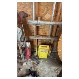 Battery charger and Toro weed eaters and bed frame