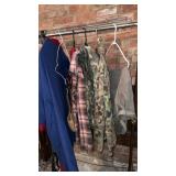 Clothes, rack, military bag, miscellaneous men