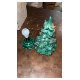 Vintage 10" Ceramic Christmas Tree, Missing