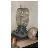 Vintage style ball mason jar, baby chicken,