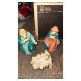 Nativity scene Mary Joseph, and Jesus