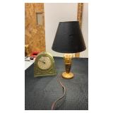 Parking meter table table, top lamp and clock