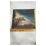 Repop metal sign Burlington 13.75"x12.5" opened