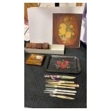 Vintage, match, safe or treat yet box with horse