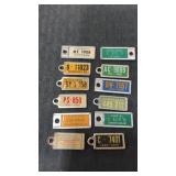 Vintage DAV tags miniature, license plate,