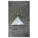 Masonic triangle pocket watch with chain