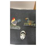 Cast iron wall hooks and bottle opener