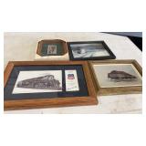 4 Framed Railroad Prints