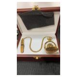 Colicbri skeleton pocket, watch gold tone with