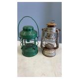 2 Vintage Lanterns Feuer  &  Embury