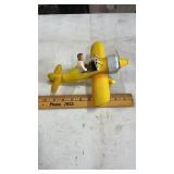 Vintage crop duster airplane overall diam. 9"