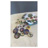 Large Lot Obama Political Pinbacks Pins , Bush &