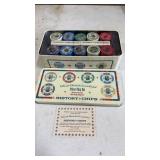Greenbacks History Poker Chip Set NOS
