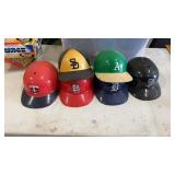 6 Vintage Major League Baseball Batting Helmets