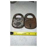 2 Vintage Padlocks, No Keys