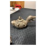 China dynasty palace silver tone  fish wine tea