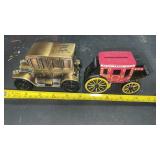 2 Metal Vehicle Banks, Wells Fargo & 1st Federal