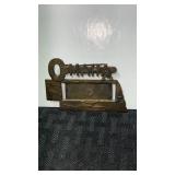 Vintage Brass Omaha keys to the city nameplate