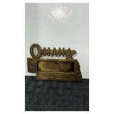 Vintage Brass Omaha keys to the city nameplate