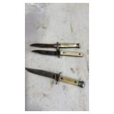 3 Mini Single Blade Knives, 1 is Thornton Grand