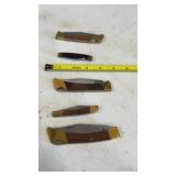 5 Stainless Steel Pocket Knives