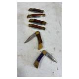 6 Vintage Stainless Steel Pocket Knives