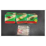 4 Vintage NOS Fishing  Lures 3- Ratting Bandit &