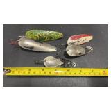 5 Vintage Fishing Lures Daredevle & Dardevlet