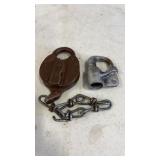 2 Railroad Padlocks, 1 is RACO Union Pacific