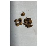 17  Vintage brass police buttons